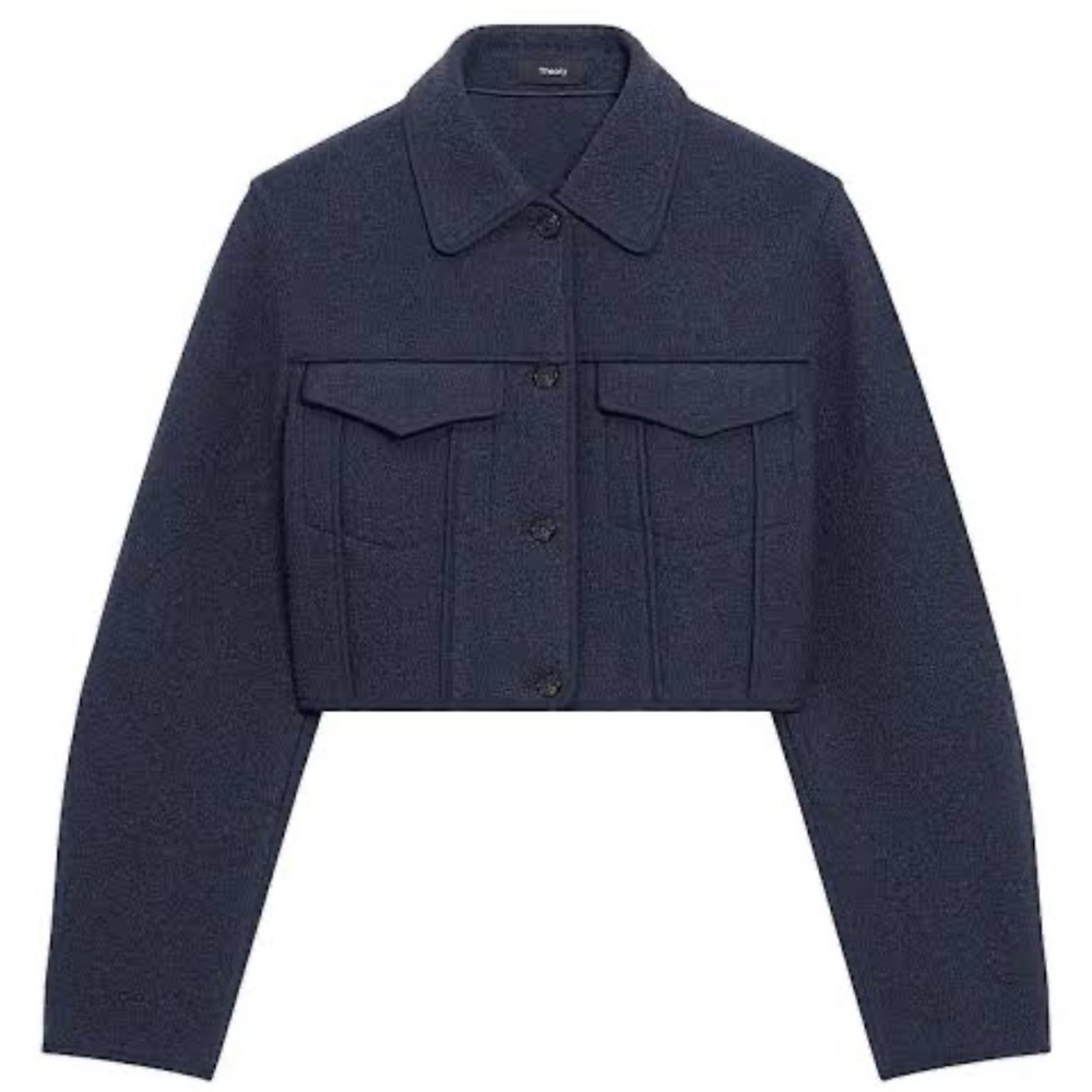 Theory Cropped Wool Jacket